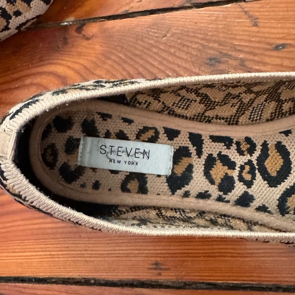 Steven New York by Steve Madden Leopard Print Bandour Ballet Flats Size 10 - Picture 5 of 7
